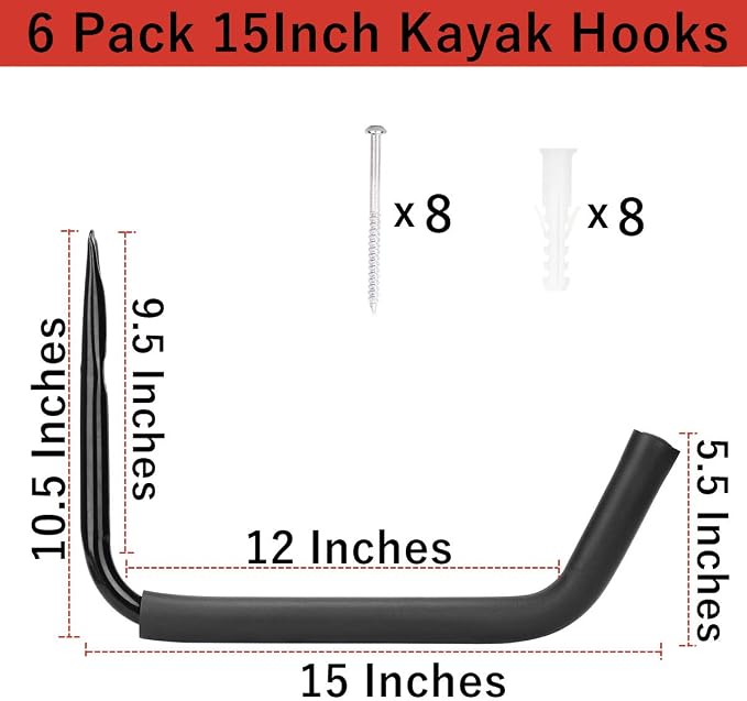Kayak Storage Rack, Heavy Duty Wall Mount Kayak Hanger - Image 2
