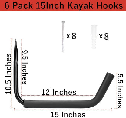 Kayak Storage Rack, Heavy Duty Wall Mount Kayak Hanger - Image 2
