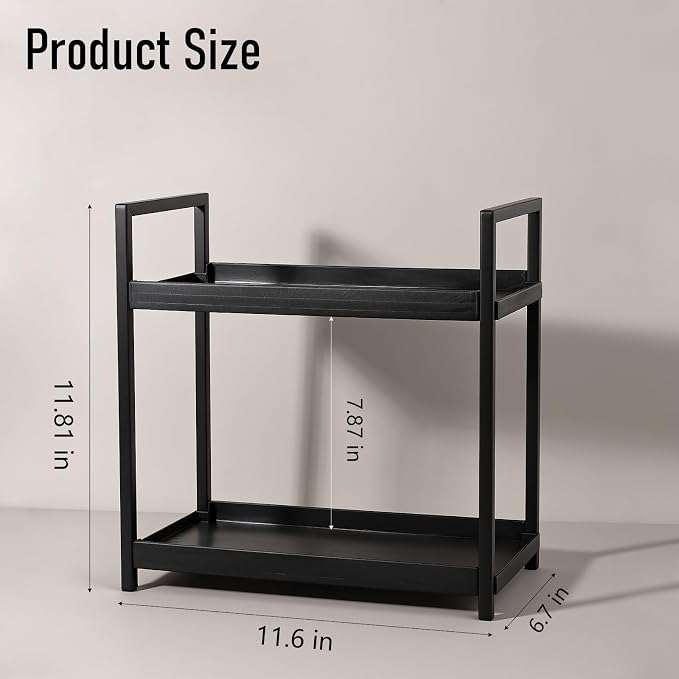 Anyoifax Bathroom Counter Organizer 2 Tier Vanity Storage Countertop Shelf - Image 7