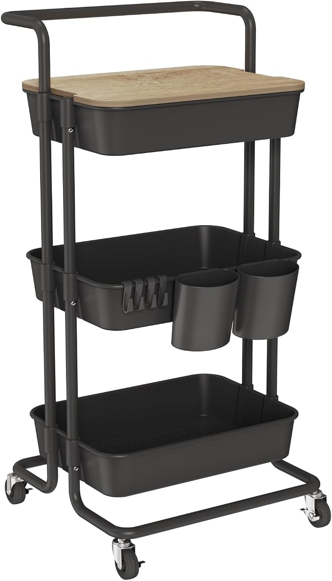 DTK 3 Tier Rolling Cart Uility Cart by DTK