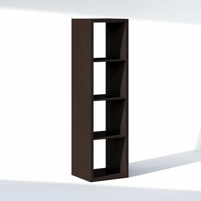 Furinno Cubic Extra Thick 4-Cube Closet Organizers and Storage, Dark Oak | 14.6 - Image 7