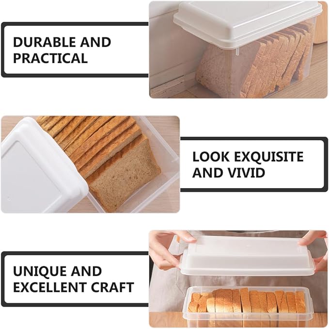 BESPORTBLE 2pcs Transparent Bread Storage Box - Image 7