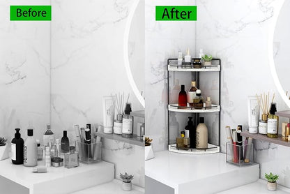 Dorhors Corner Bathroom Organizer Countertop, Vanity Counter Storage Shelf | 3 - Image 7