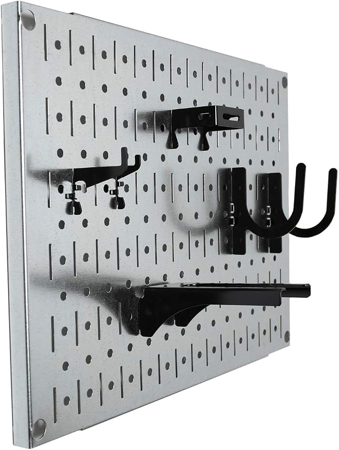 Wall Control Pegboard Wall Organizer Tiles Modular Galvanized Steel Pegboard - Image 7