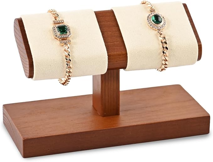 Oirlv Solid Wood Double Watch Display Stand Watch Bracelet Organizer - Image 7