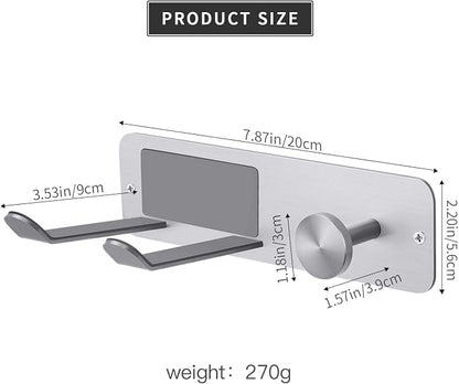 FLE Hair Dryer Holder Wall Mounted, Stainless Steel Self Adhesive Blow Dryer - Image 4