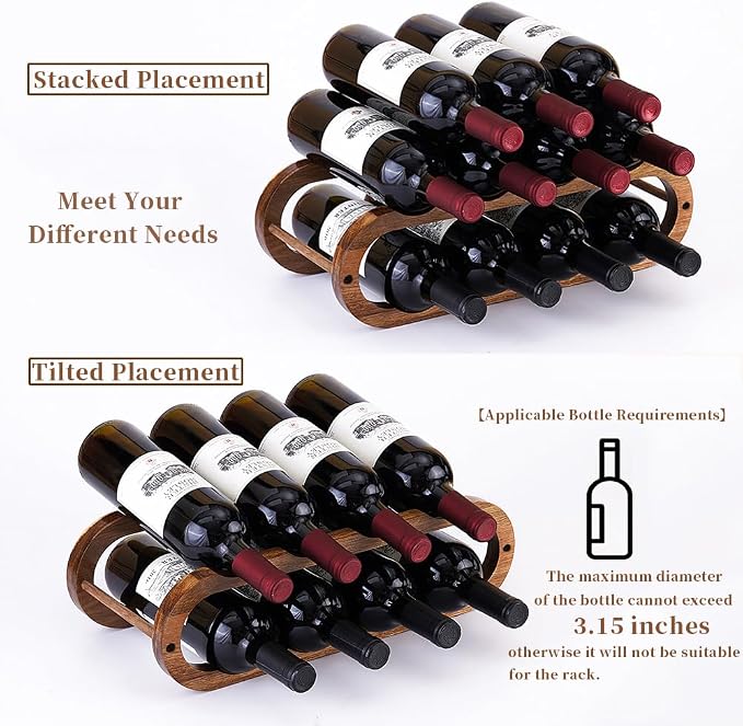 Navtcow Wine Rack and Water Bottle Organizer 2 in 1 - Image 2