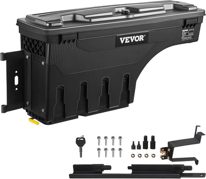 VEVOR Truck Bed Storage Box, Lockable Lid, Waterproof ABS Wheel Well Tool Box by VEVOR