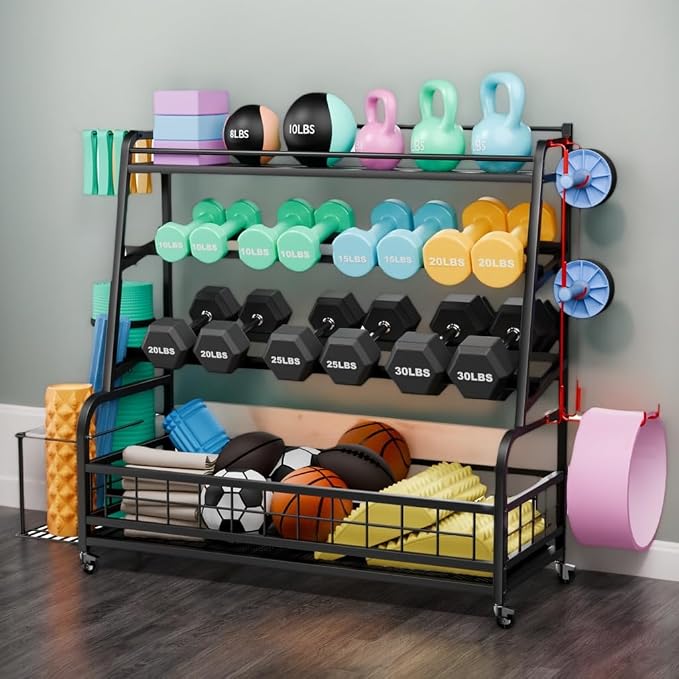 4-Tier Dumbbell Rack Weight Stand - Image 8