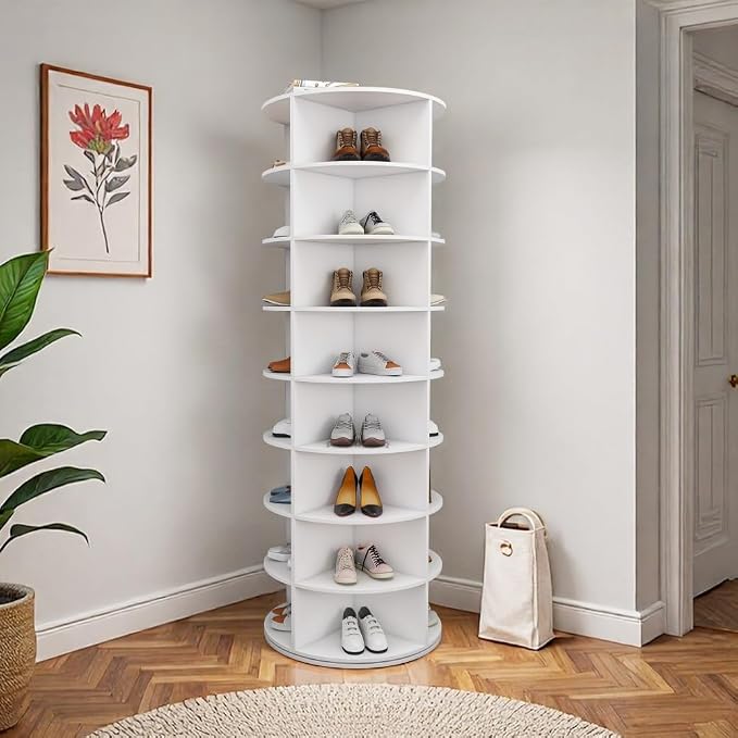Shoe Organizer 8-Tier Spinning Shoe Rack by Unknown