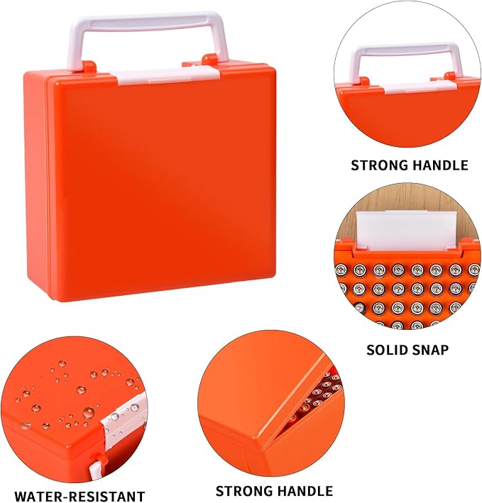 FULLCASE Battery Storage Organizer Holder Holds 72 AA AAA Batteries, Box Cases - Image 5