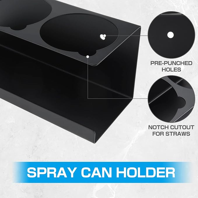 RealPlus Aerosol Spray Can Holder Rack Organizer, 4 Can Spray Bottle Holder - Image 3