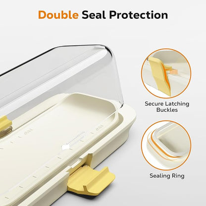 Butter Dish with Lid for Countertop and Refrigerator Door Shelf, Airtight - Image 2