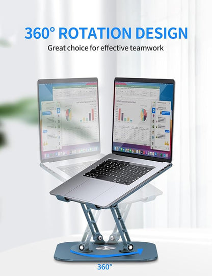 Adjustable Laptop Stand with 360 Rotating Base, Computer Stand - Image 2