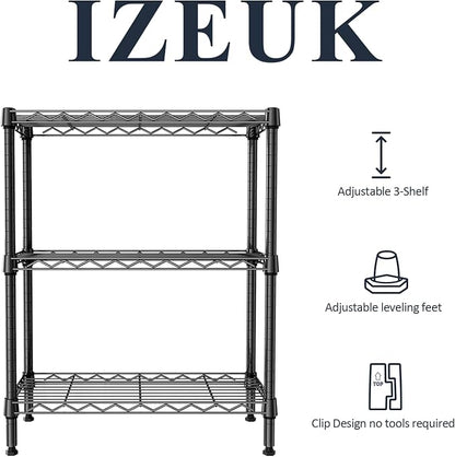 3 Tier Wire Shelving Unit, Small Metal Wire Shelf - Image 5