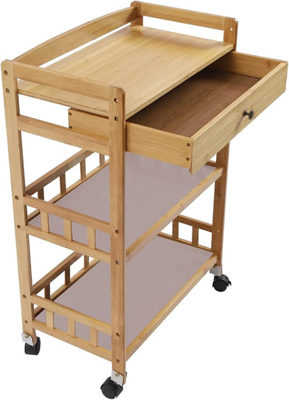 3 Tier Bamboo Storage Cart - Image 2