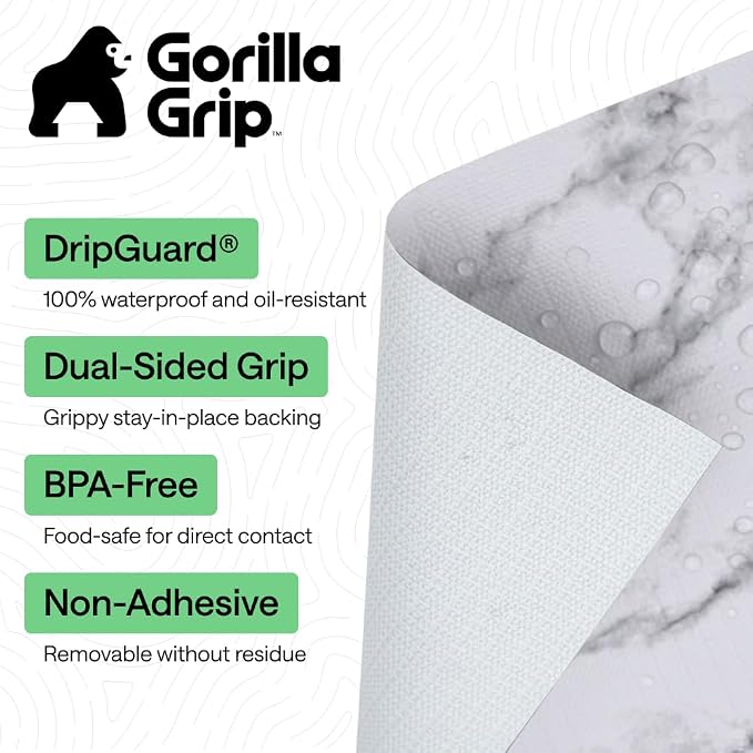 GORILLA GRIP DripGuard Shelf Liner, Non-Adhesive Drawer and Kitchen Cabinet - Image 2