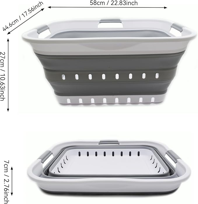 SAMMART 42L Collapsible Plastic Laundry Basket - Image 3
