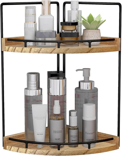 Dorhors 2-Tier Bathroom Counter Organizer, Vanity Counter Corner Shelf by Dorhors