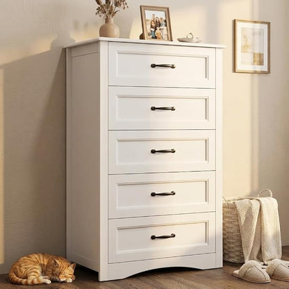 Gizoon 5 Drawer Dresser, 43.3" Large Capacity Storage Cabinet - Image 3