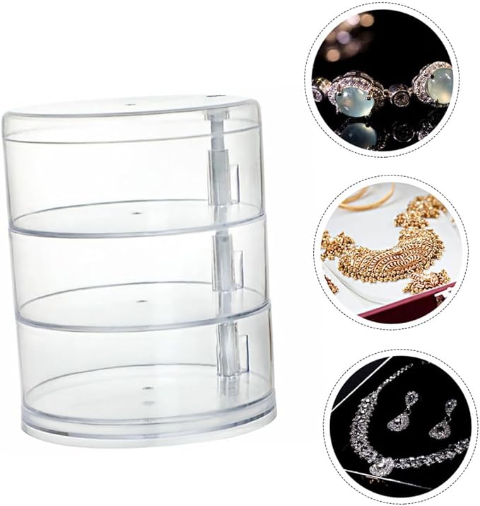 VICASKY Rotating Multi-layer Jewelry and Makeup Organizer Box, Desktop Cosmetic - Image 7