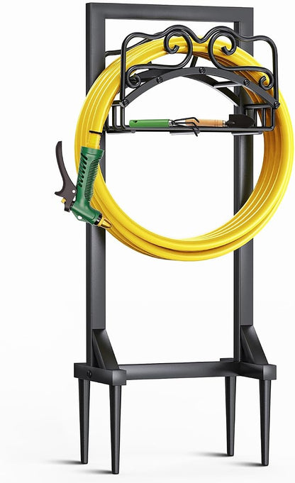 Garden Hose Holder, Heavy Duty Metal Water Hose Holder by X-PREK