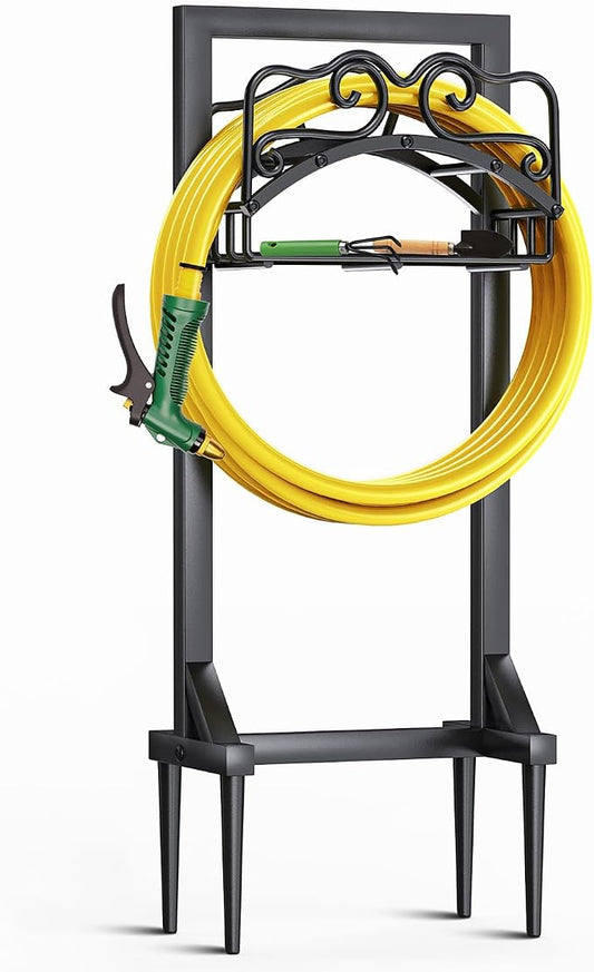 Garden Hose Holder, Heavy Duty Metal Water Hose Holder by X-PREK