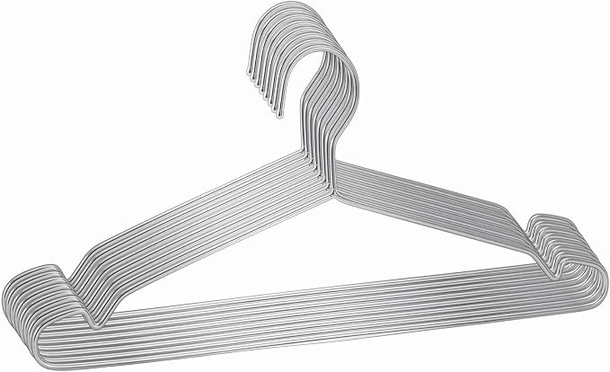 Wire Coat Hangers 10 Pack Strong Heavy Duty Stainless Steel Metal Coat Hangers by Unknown