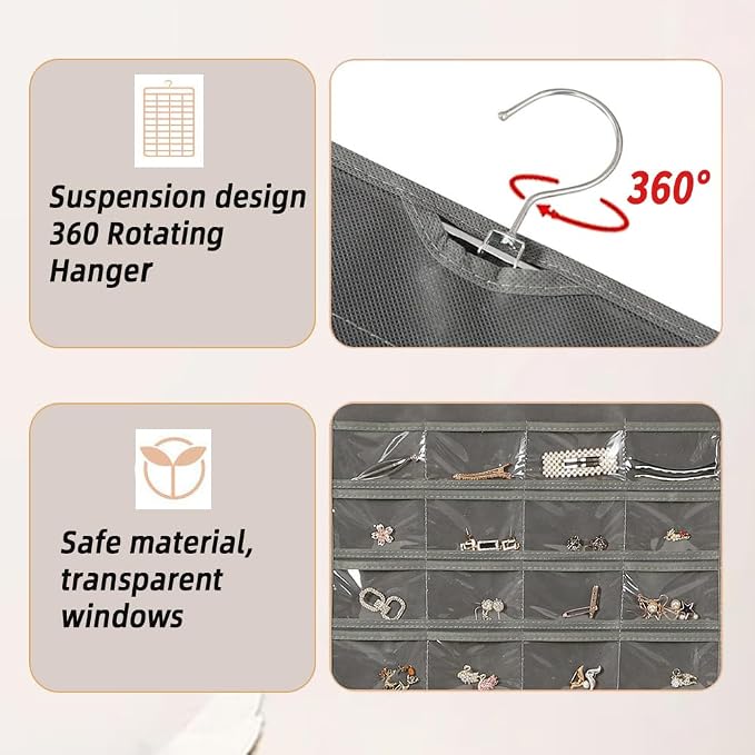 Hanging Jewelry Organizer Storage Earring Jewelry Storage Bag - Image 8