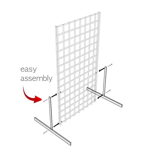 Only Hangers 2' x 6' Gridwall Panel Tower - Image 4