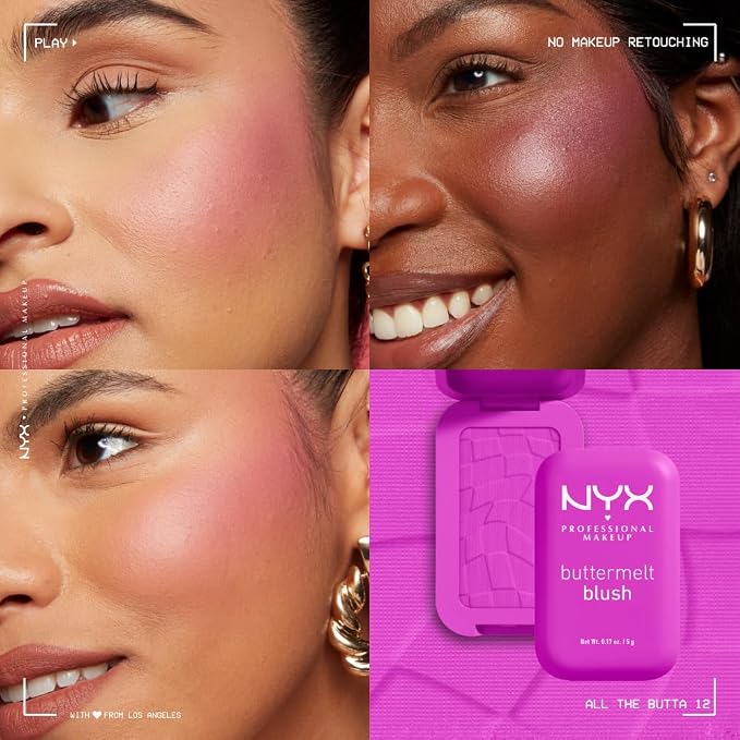 NYX PROFESSIONAL MAKEUP Buttermelt Powder Blush, Fade and Transfer-Resistant - Image 6