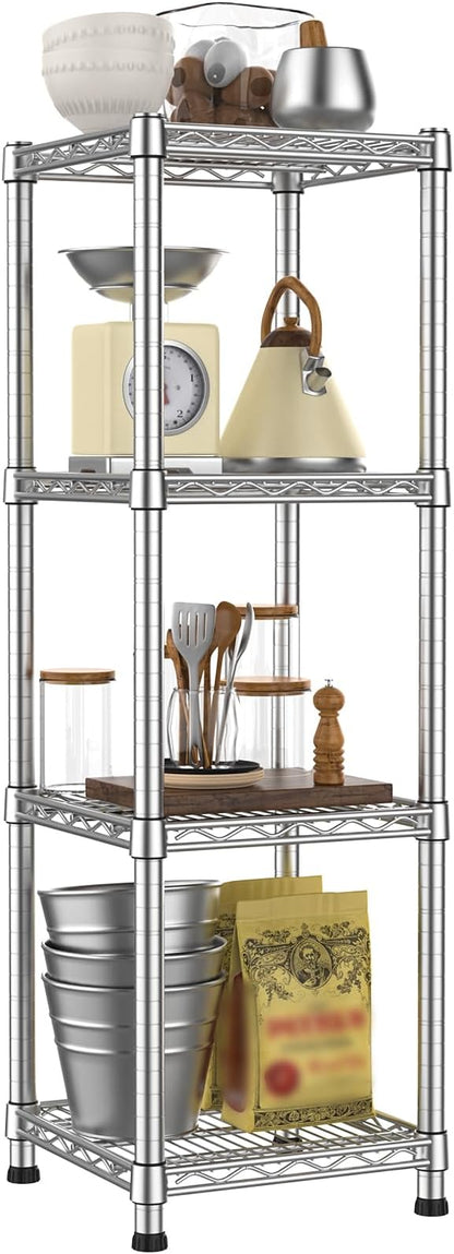 Metal Wire Shelving Unit Storage Shelves 4 Tier Adjustable Shelf Sturdy Steel by HeavyDutyStorageShelves