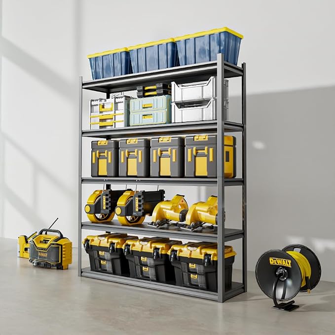 24" W Garage Shelving, 5-Tier Heavy Duty Shelving Unit, 3000LBS Adjustable - Image 9