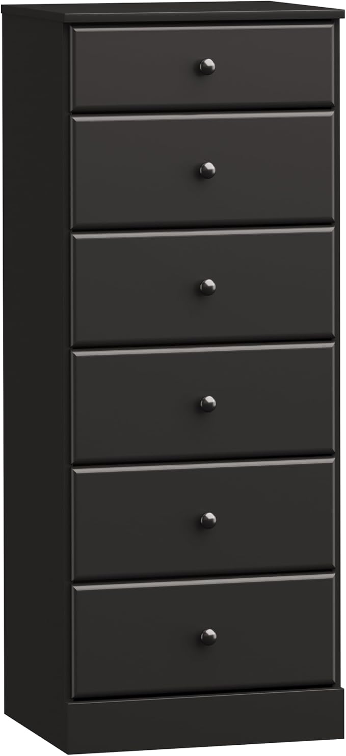 Prepac Astrid Tall Black Dresser by PREPACRTASTORAGEFURNITURE