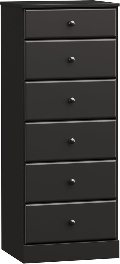 Prepac Astrid Tall Black Dresser by PREPACRTASTORAGEFURNITURE