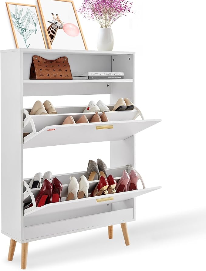 VEVOR Shoe Storage Cabinet for Entryway, 31.5" D x 9.4" W x 47.3" H by VEVOR