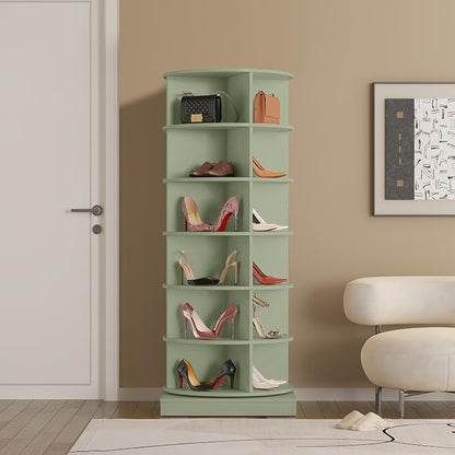 HomVent Rotating Shoe Rack, 6-Tier Spinning Shoe Rack Tower | 360° Revolving - Image 9