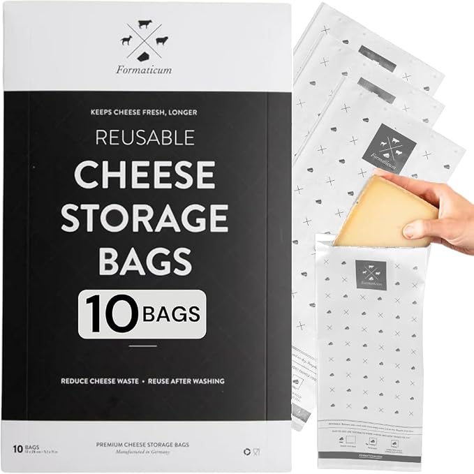 Formaticum Reusable Cheese Storage Bags, Store Cheese, Sandwiches, and by Formaticum