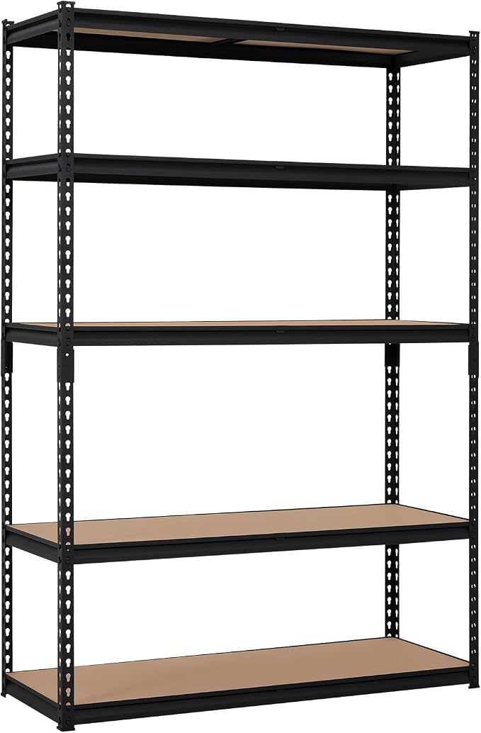 Takywep Heavy Duty Storage Shelves 48" x 24" x 72", 5 Tier Durable Metal by HOME