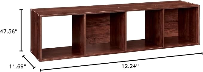 ClosetMaid Cubeicals 4 Cube Storage Shelf Organizer Bookshelf, Vertical or - Image 7