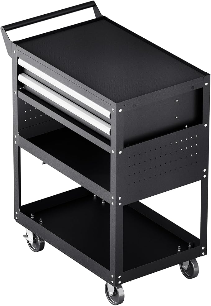 VEVOR 5-Tier Tool Cart with Wheels, 400 lbs Load Capacity, Rolling Work Cart - Image 9