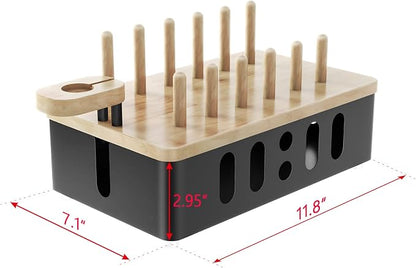 Metal Charging Station for Multiple Devices, New Upgrade Wood Charging Station - Image 7