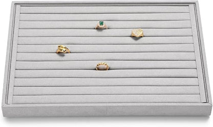 Papte Microfiber Jewelry TrayRing Earring Display Tray Jewelry Drawer Organizer by Papten