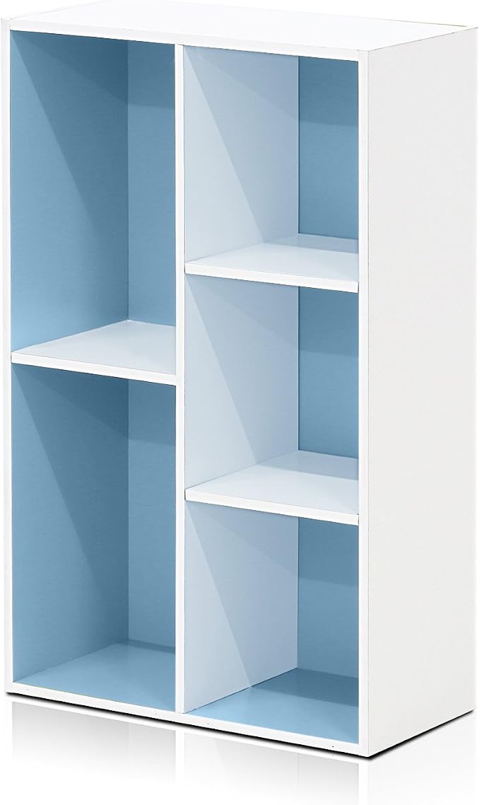 Furinno LUDER Book Shelf, 5-Cube Bookshelf, Reversible Bookcase, 9.4 x 19.5 x - Image 7