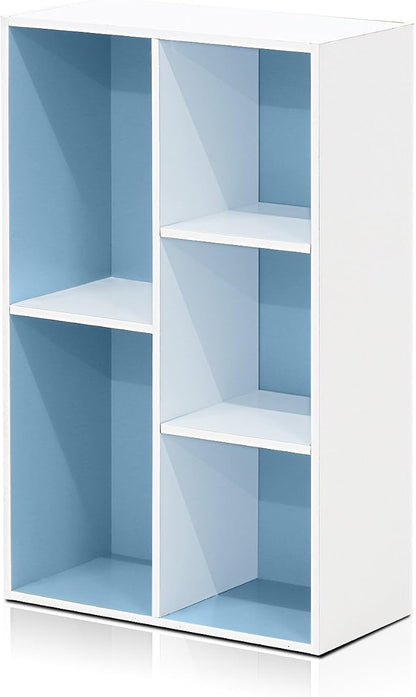 Furinno LUDER Book Shelf, 5-Cube Bookshelf, Reversible Bookcase, 9.4 x 19.5 x - Image 7