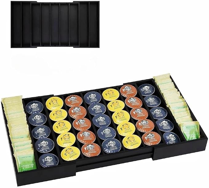 K Cup Holder Bamboo Coffee Pod Holder Drawer Organizer, Expandable K Cup Pod by Unknown