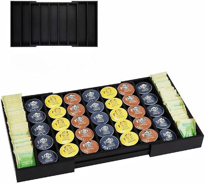 K Cup Holder Bamboo Coffee Pod Holder Drawer Organizer, Expandable K Cup Pod by Unknown