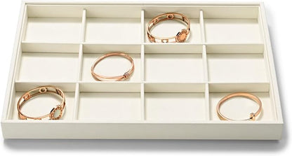 12 Grids Microfiber Jewelry Tray Bracelet Bangle Earring Tray Jewelry Display by Papten