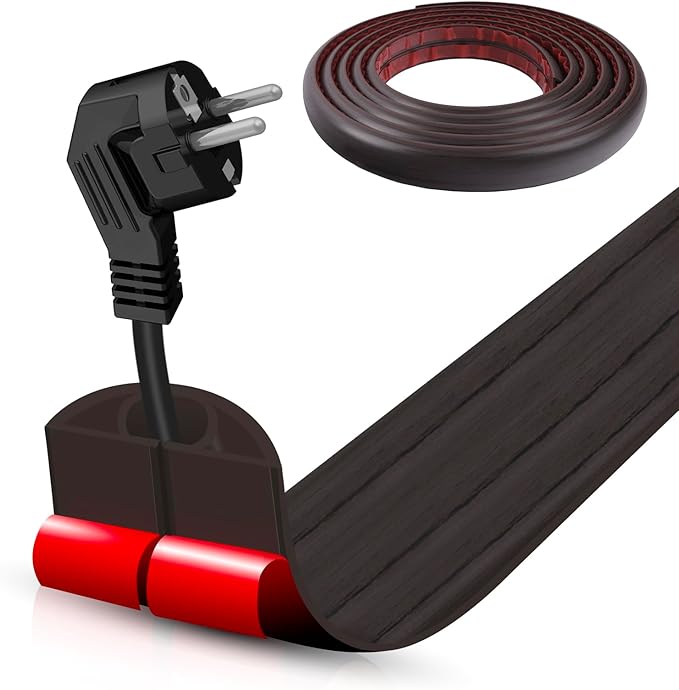 Floor Cord Cover Self Adhesive Cord Hider, 10FT Cable Management, Extension by DBHXXMB-HH