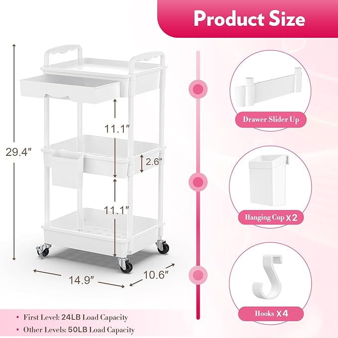 SUNALLY Makeup Cart Organizer - Image 2